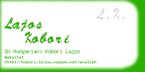 lajos kobori business card